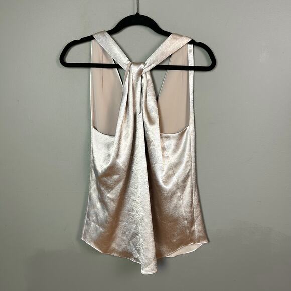 Ramy Brook Top Medium Halter Metallic Gold Dressy Glam - Picture 4 of 12